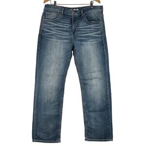 BKE Jeans Mens 34x33 Blue Seth Straight Mid‎ Rise Medium Wash Denim 34L